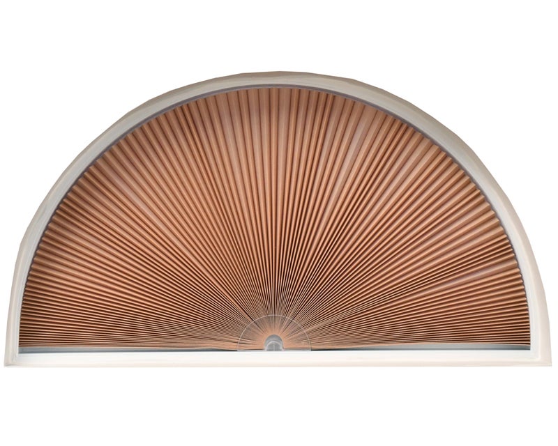 Redi Shade No Tools Original Arch Light Filtering Cellular Fabric Shade Natural, 72" W x 36" H - Image 1
